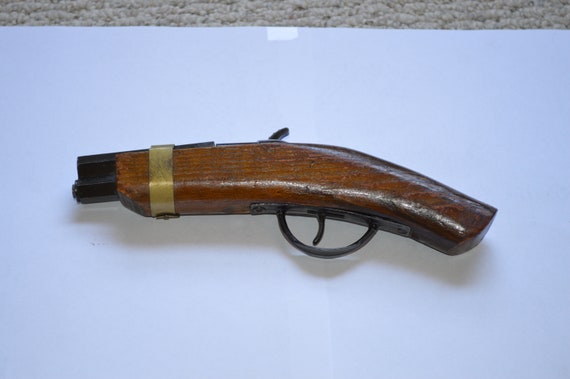 Vintage Parris Toy Gun---wood & Metal Cap Gun---disneyland