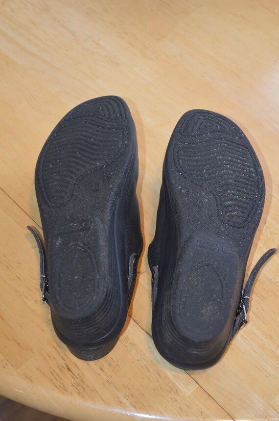 Vintage Portania Leather Shoes---Black Leather Mu… - image 4