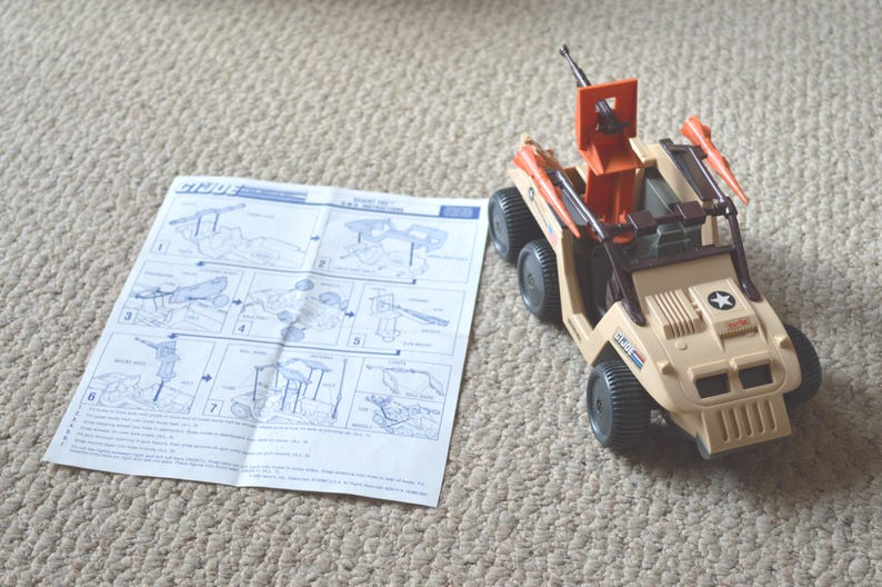 GI Joe Desert Fox Vehicle & Figure--Desert Fox ARAH and Skidmark--GI Joe Desert Fox Vehicle-1988 Desert Fox Vehicle-gi Joe Skidmark Figure Bild 8