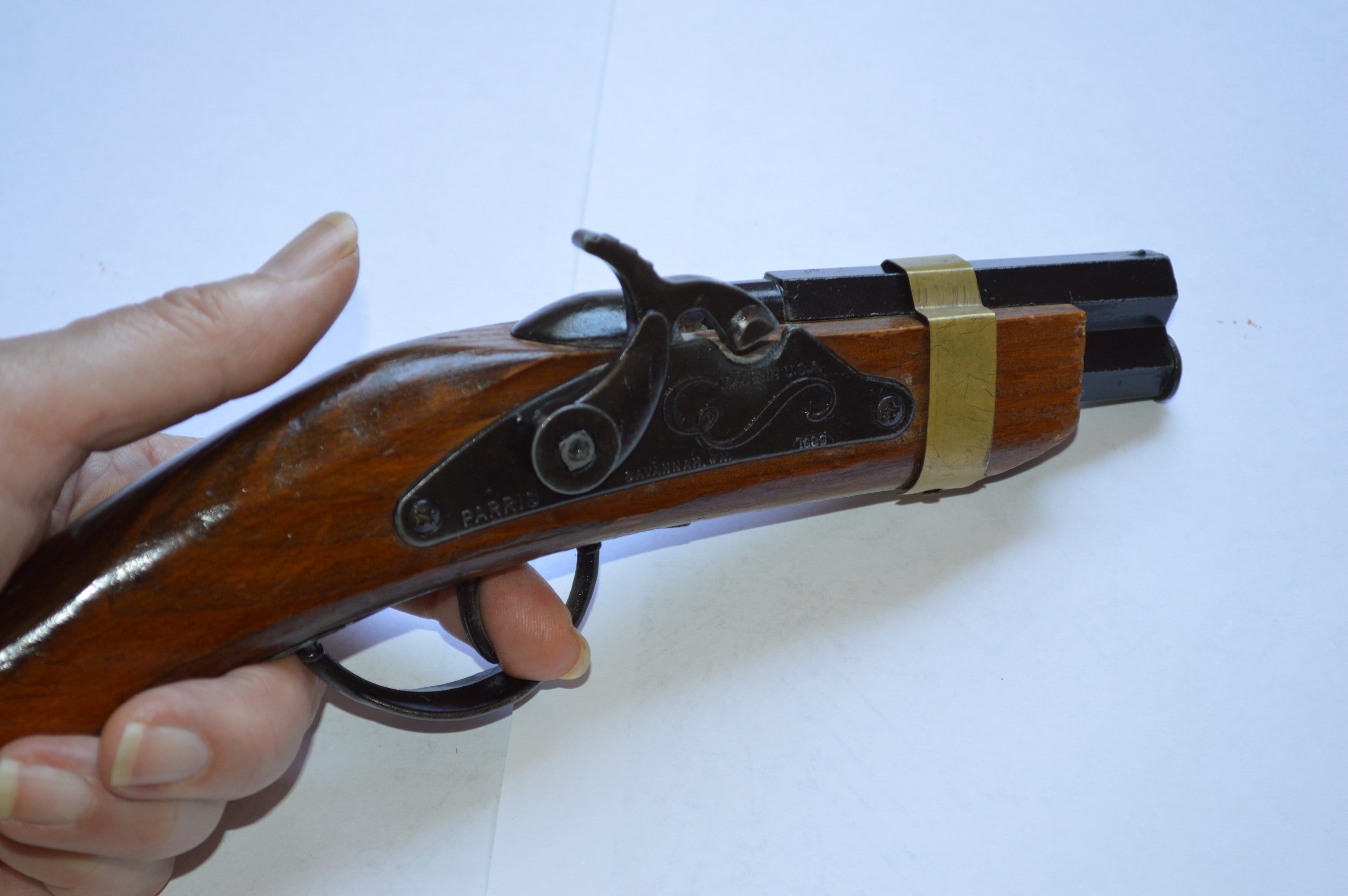 Vintage Parris Toy Gun---wood & Metal Cap Gun---disneyland