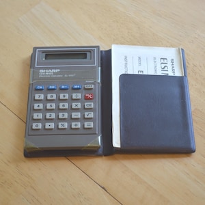 Vintage Sharp Calculator---1980&#39;s Sharp Calculator---Sharp Elsimate Calculator---Vintage Calculator--1980&#39;s Calculator--Vintage Electronics