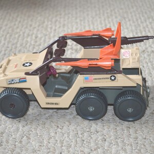 GI Joe Desert Fox Vehicle & Figure--Desert Fox ARAH and Skidmark--GI Joe Desert Fox Vehicle-1988 Desert Fox Vehicle-gi Joe Skidmark Figure Bild 4