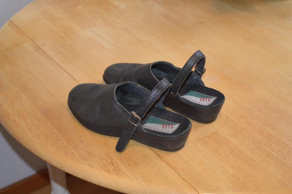 Vintage Portania Leather Shoes---Black Leather Mu… - image 2