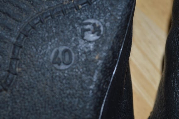 Vintage Portania Leather Shoes---Black Leather Mu… - image 7