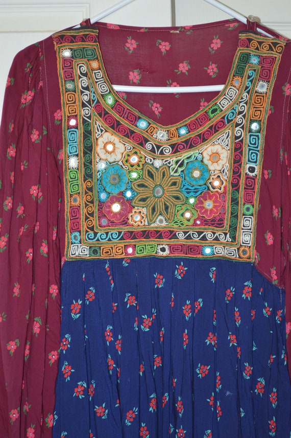 Authenic Afghan Dress---Vintage Boho/Folk Dress--… - image 2