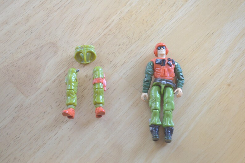 GI Joe Desert Fox Vehicle & Figure--Desert Fox ARAH and Skidmark--GI Joe Desert Fox Vehicle-1988 Desert Fox Vehicle-gi Joe Skidmark Figure Bild 2