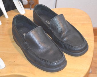 Vintage Deer Stags Leather Shoes---Men's Leather Shoes---1980's Leather Loafers---Vintage Men's Loafers---Deer Stags Loafers---Men's Shoes