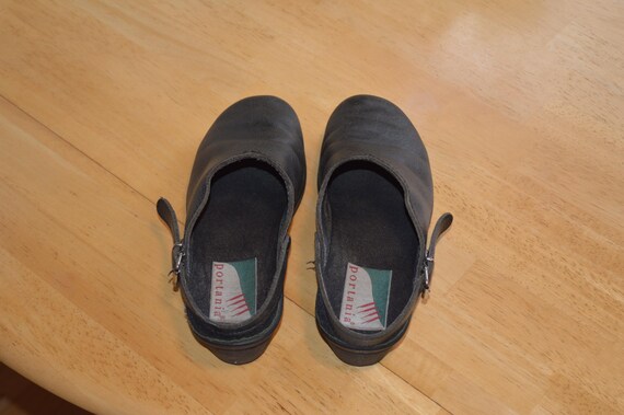 Vintage Portania Leather Shoes---Black Leather Mu… - image 3