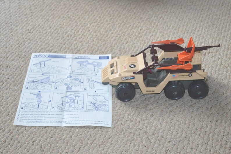 GI Joe Desert Fox Vehicle & Figure--Desert Fox ARAH and Skidmark--GI Joe Desert Fox Vehicle-1988 Desert Fox Vehicle-gi Joe Skidmark Figure Bild 9
