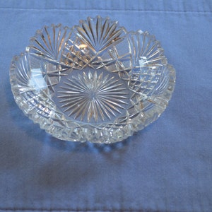 Antique Elegant ABP Libbey Bowl---Libbey Sword Mark Bowl---ABP Libbey Low Bowl---ABP Bowls---Libbey Cut Glass Small Bowls---Antique Bowls