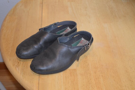 Vintage Portania Leather Shoes---Black Leather Mu… - image 10