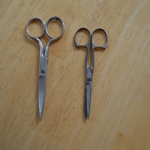 2 Scissors from Solingen Germany--Small Sewing Scissors--Embroidery Scissors--Vintage Germany Scissors--Vintage Scissors--1940-50&#39;s Scissors