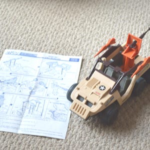 GI Joe Desert Fox Vehicle & Figure--Desert Fox ARAH and Skidmark--GI Joe Desert Fox Vehicle-1988 Desert Fox Vehicle-gi Joe Skidmark Figure