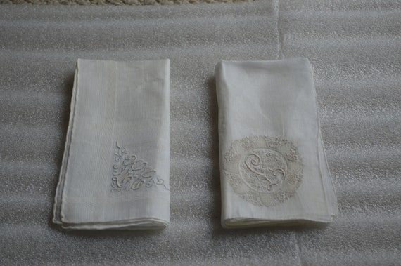 Vintage sale white handkerchiefs