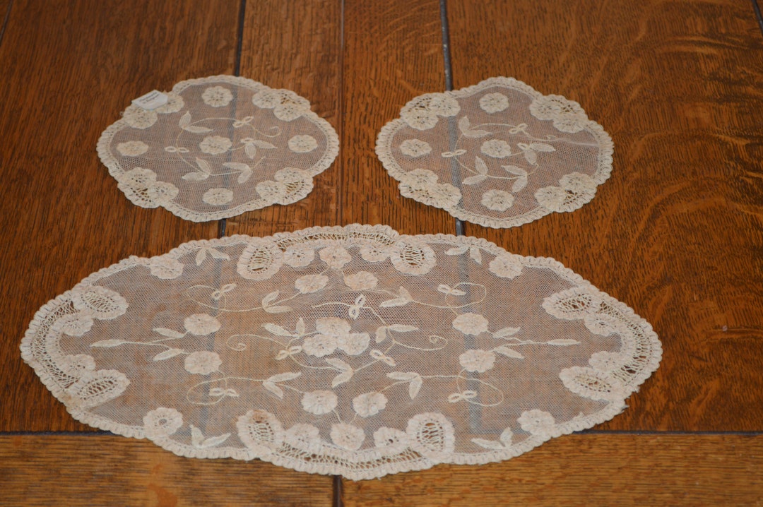 Belgium Lace Doily Setsee Update on Listinghandmade Etsy