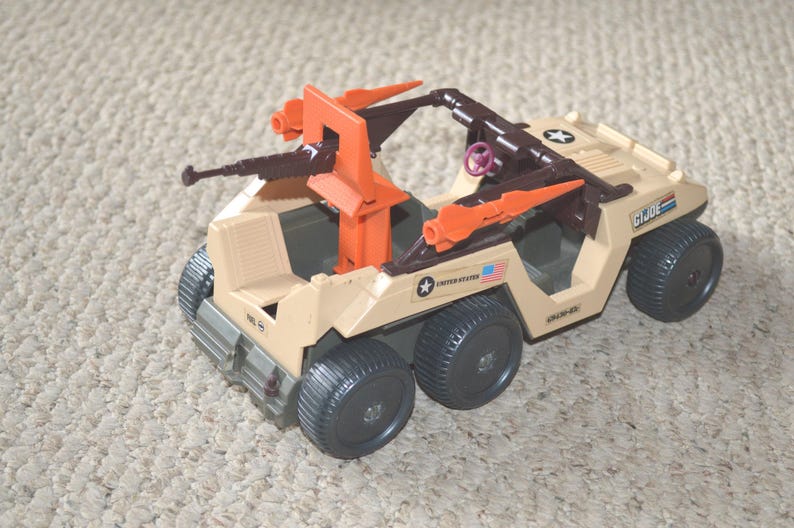 GI Joe Desert Fox Vehicle & Figure--Desert Fox ARAH and Skidmark--GI Joe Desert Fox Vehicle-1988 Desert Fox Vehicle-gi Joe Skidmark Figure Bild 6