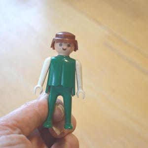 Vintage Playmobil Figure---Geobra Playmobil Man---Green Playmobil Figure---Playmobil Man---1974 Playmobil Toys---Vintage Playmobil Toys
