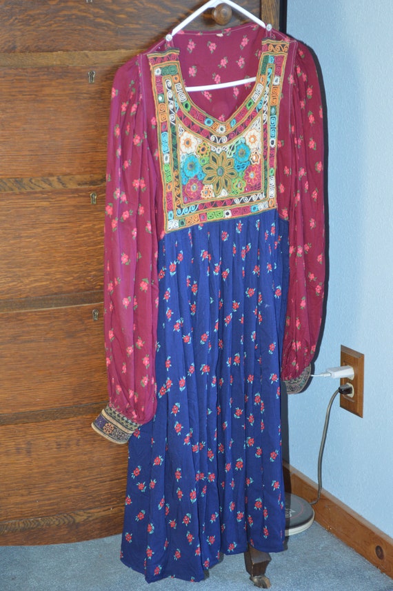 Authenic Afghan Dress---Vintage Boho/Folk Dress--… - image 3