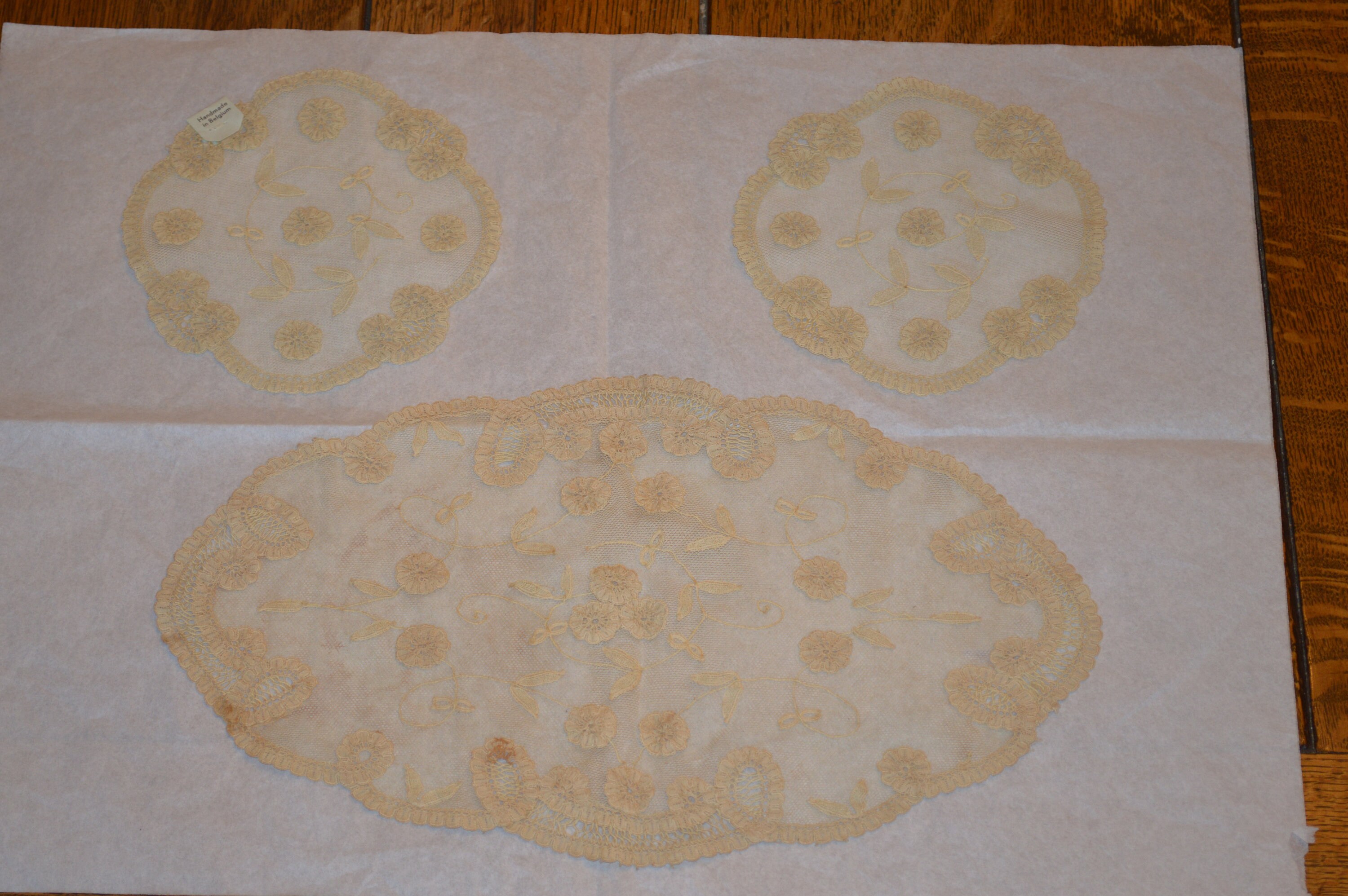 Belgium Lace Doily Setsee Update on Listinghandmade Etsy