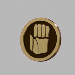 King of Thieves Cosplay Hand Pin STL 3D model Digital Download