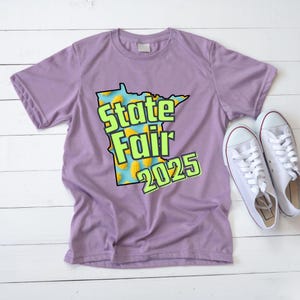 State Fair 2025 Shirt, Minnesota Outline with Corn Design | Unisex Retro Graphic Tee, MN State Fair Lovers, MN State Fair Tee