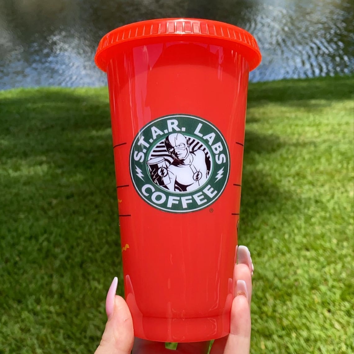 The Flash Epoxy Starbucks Cup Etsy