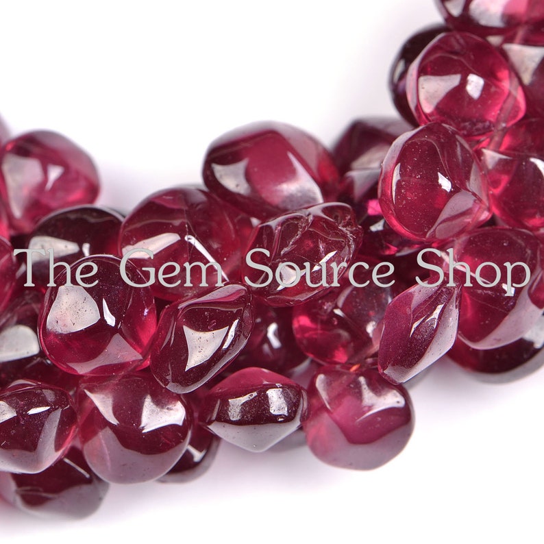 Rhodolite Garnet Twisted Heart Shape AAA+ Quality Rhodolite Garnet Heart Shape Extra Fine