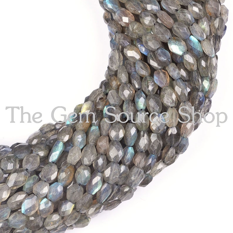 Natural 50 Strands,Labradorite Faceted Oval Beads Labradorite Faceted beads AA quality