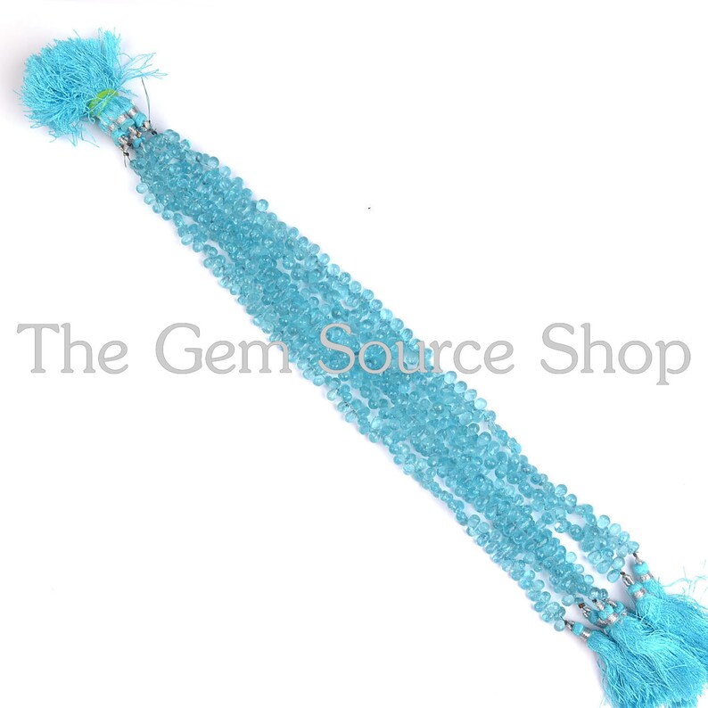Apatite Briolette Faceted Drop Shape Beads Natural Extra Fine Apatite Drops Beads AAA+ Quality
