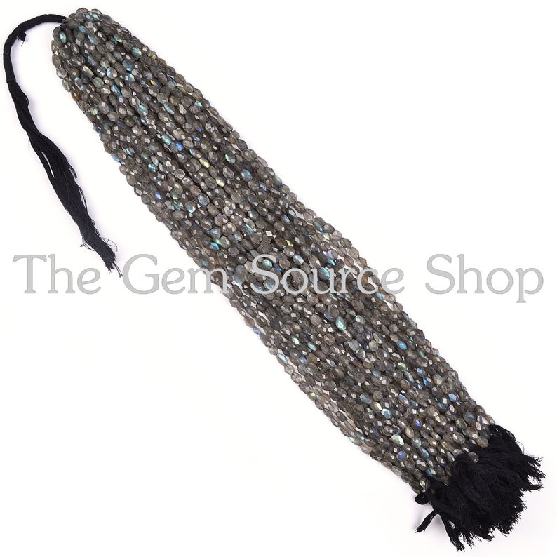 Natural 50 Strands,Labradorite Faceted Oval Beads Labradorite Faceted beads AA quality