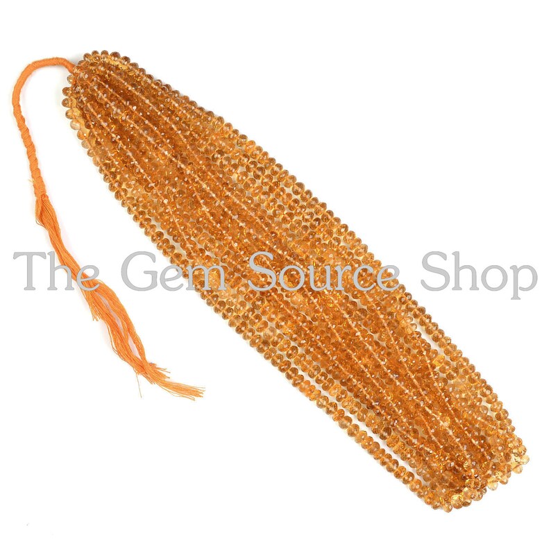 Citrine Faceted Rondelle Beads Top Color Citrine Faceted Beads AAA Quality