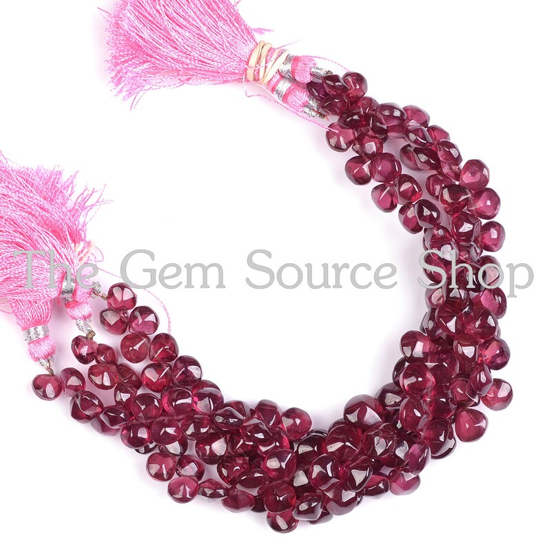 Rhodolite Garnet Twisted Heart Shape AAA+ Quality Rhodolite Garnet Heart Shape Extra Fine
