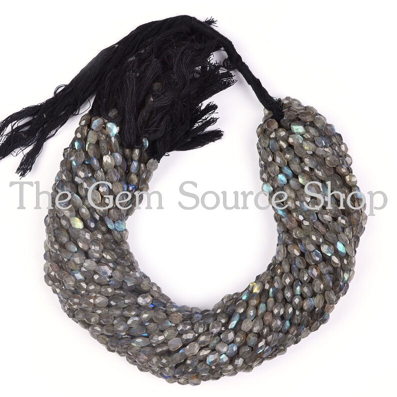 Natural 50 Strands,Labradorite Faceted Oval Beads Labradorite Faceted beads AA quality