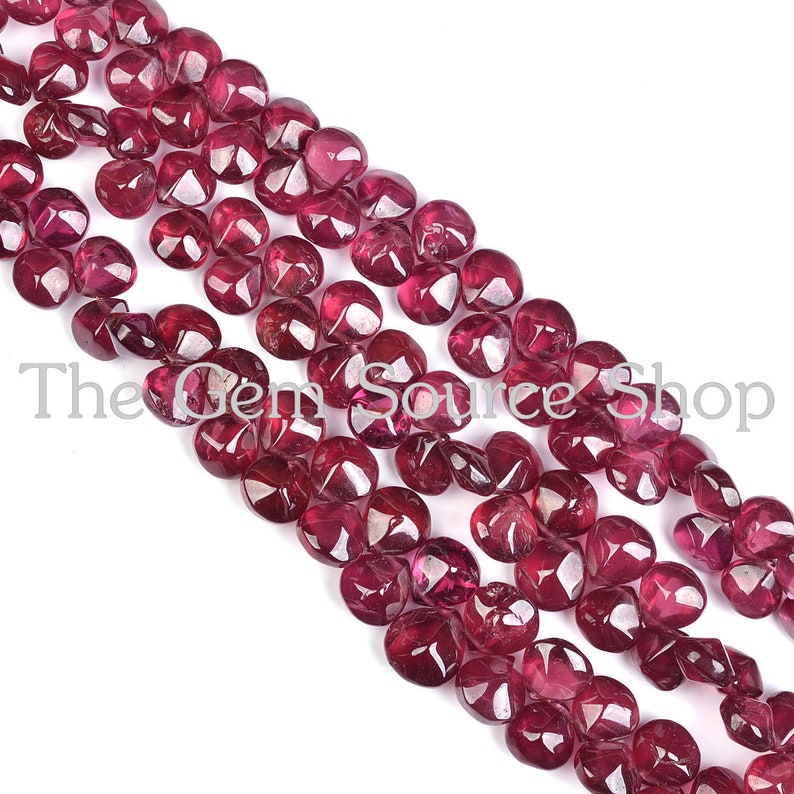 Rhodolite Garnet Twisted Heart Shape AAA+ Quality Rhodolite Garnet Heart Shape Extra Fine