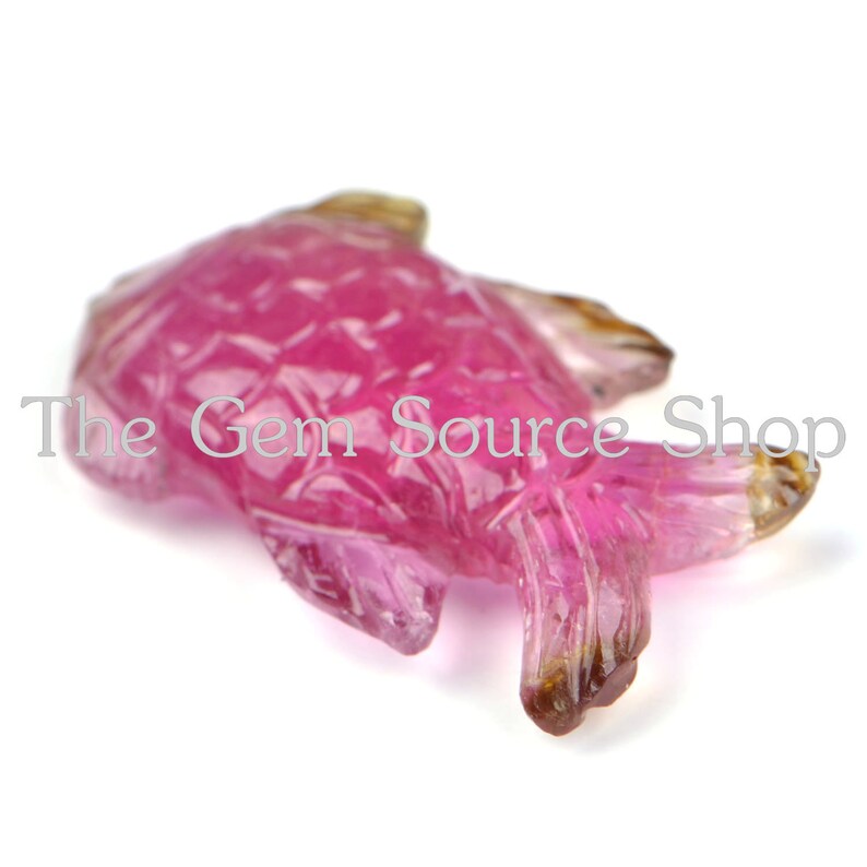 Top Fish Carvings AAA Quality Pink Tourmaline Fish Carvings Tourmaline Carving