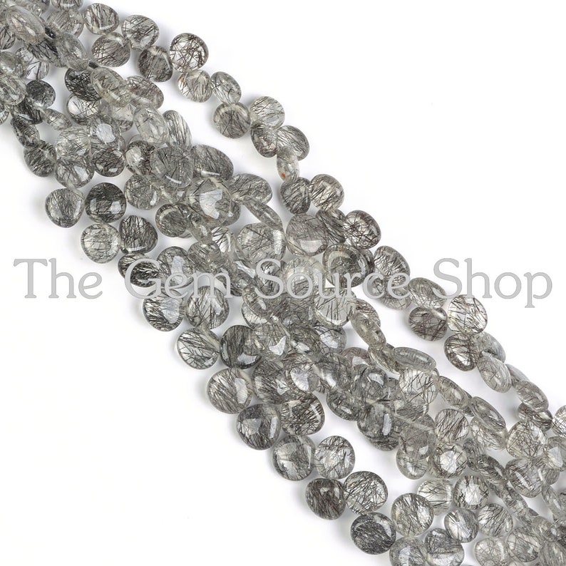 AAA Black Rutile Smooth Plain beads Quality Black Rutile Smooth Heart Shape Beads