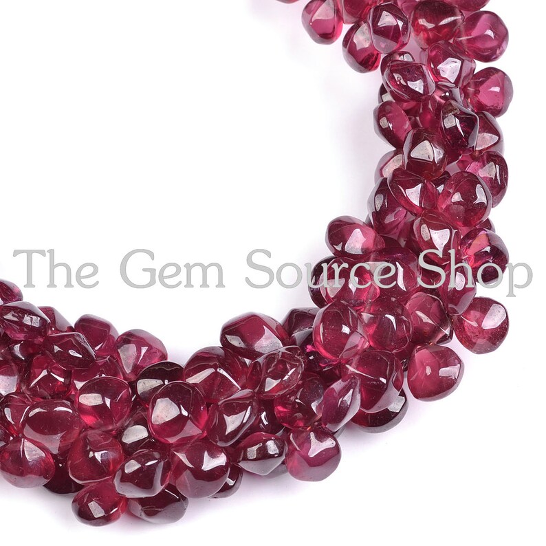 Rhodolite Garnet Twisted Heart Shape AAA+ Quality Rhodolite Garnet Heart Shape Extra Fine