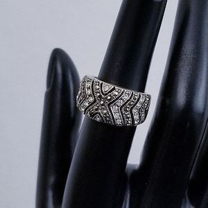 Sterling Cz Marcasite Ring - Etsy