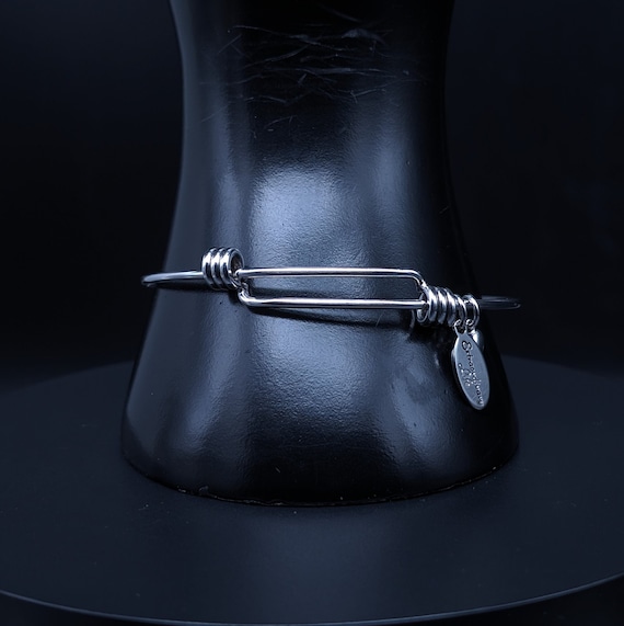 Rustic 925 Sterling Silver Expanding Wire Bangle … - image 1