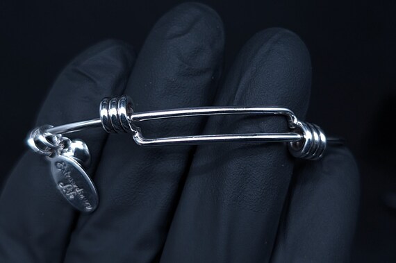 Rustic 925 Sterling Silver Expanding Wire Bangle … - image 5