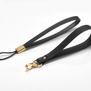 1Pcs Genuine Cuero Correa de muñeca cartera Cartera de reemplazo Correa de reemplazo Cierre dorado Bolsa de embrague Cadena Mango Wristlet Bolsa de bolso CLIP-ON Cadena