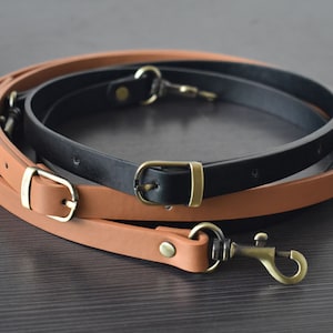 1 Piece of 1.5cm Wide Light Brown/black Genuine Leather Strap - Etsy