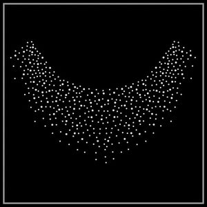 Rhinestone Transfer, Iron on hot fix, Rhinestone Transfer Bling Hot Fix Iron on Patch Motif Design Transfer, Crystal Bling Motif, Z108