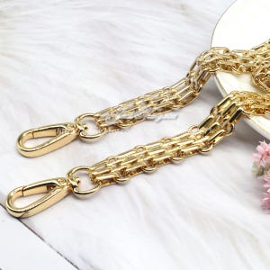 16mm Gold/ Silver Chain Strap purse strap handles bag hadnbag Purse Replacement Chains Purse Finished Chain straps High Quality, 144 Light golden