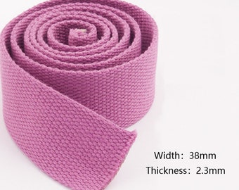 2 yardas de cinta de algodón de 1,5 pulgadas de ancho para asas de bolsos, correas de bolsos para tapicería de bolsos, cinta de algodón gruesa y resistente para bolsos, 820