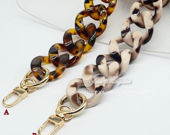 A piece of Acrylic Purse Chain,Metal Shoulder Handbag Strap,Handcraft Material for Handbag Making,Fashion Acrylic Chain,Handle Bag Chain,Y29