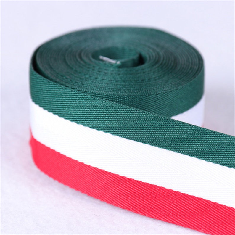 357-2 5 Yards 1.0cm1.5cm2.0cm2.5cm Width Webbing Cotton Polyester Webbing Belts Purse Bag Straps Handles Leash key fob webbing