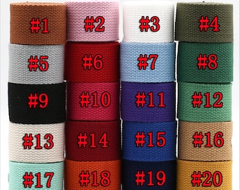 2 Yards Cotton Webbing 2.0cm Wide For Bag handles, bag strap for tote bag Upholstery Webbing, Thick Strong Bag Purse Cotton Webbing, 389