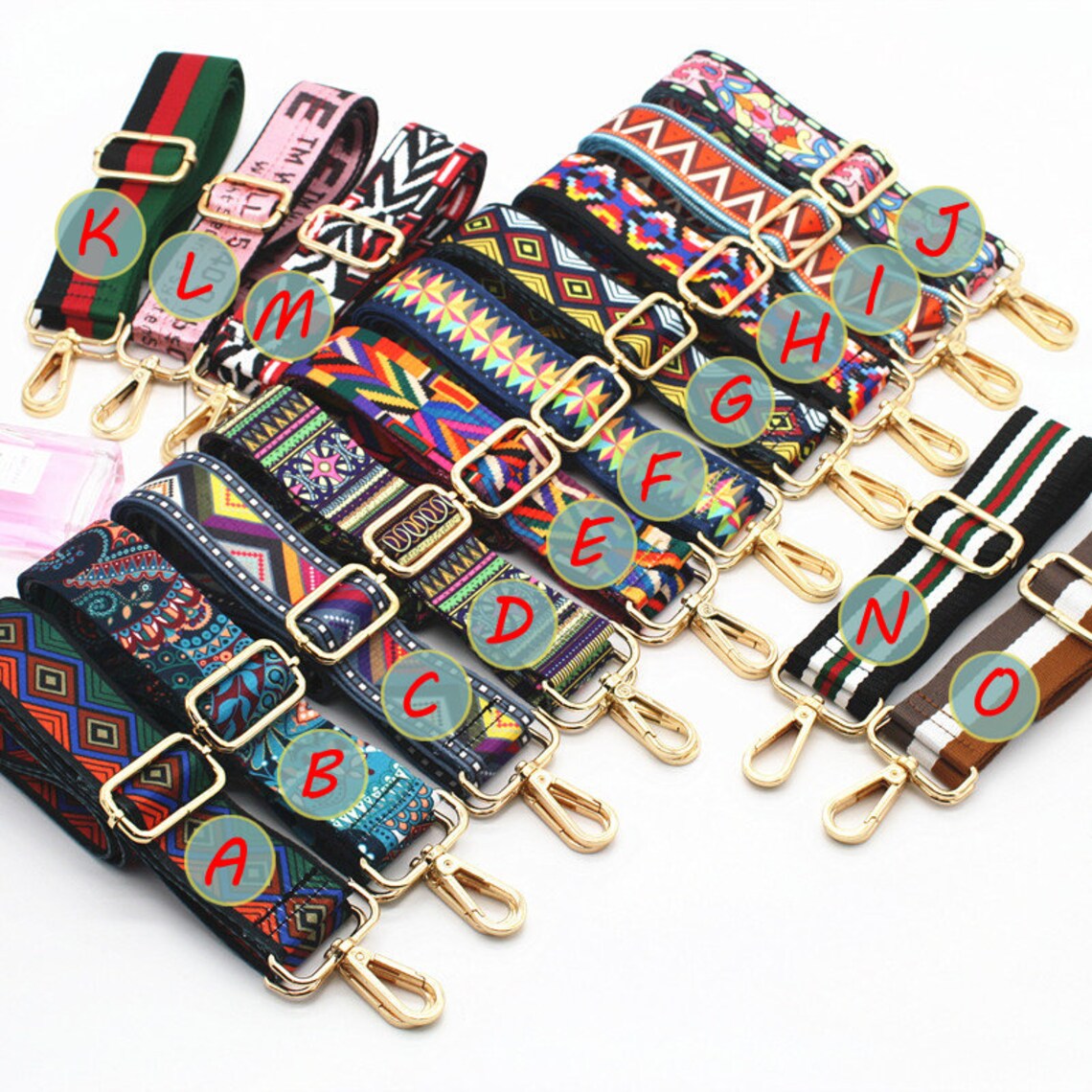 1 Pcs Long 130cm Adjustable Cotton Canvas Nylon Bag Strap Etsy