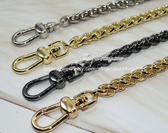 Cadena de bolso de alta calidad de 8 mm, correa de metal para bolso de hombro, cadena de asa de repuesto, correa de cadena de metal para bolso cruzado, 156